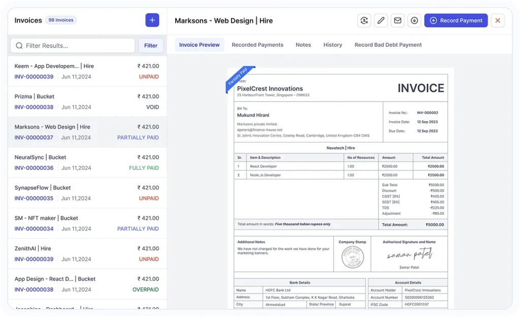 Invoice Management