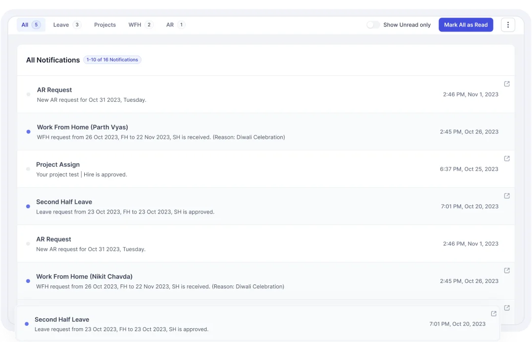 Task and Project Notifications