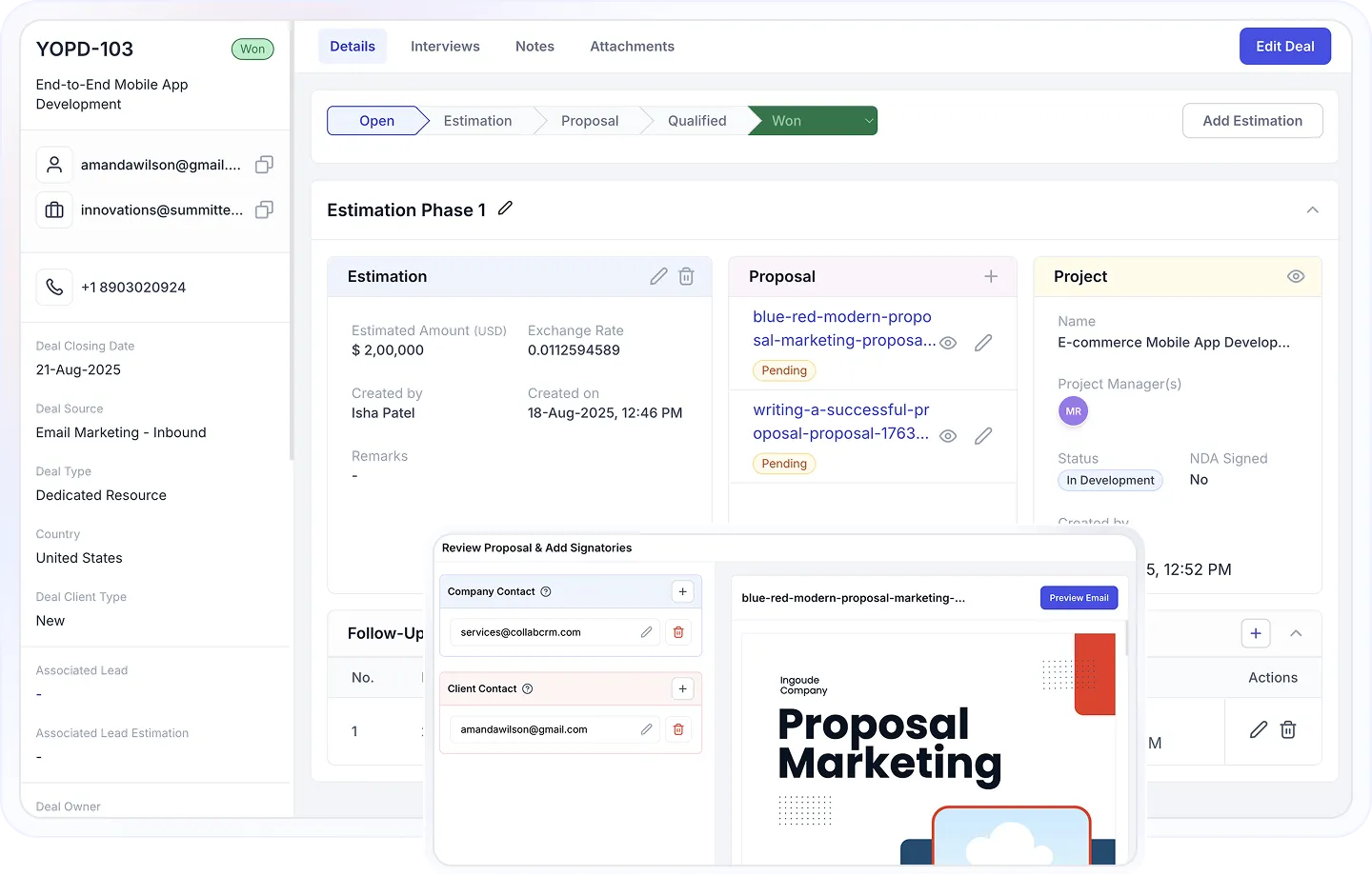 Proposal and Client Interaction