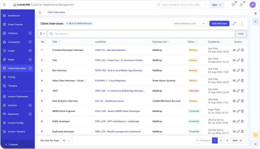 Access employee availability to plan client interactions efficiently.