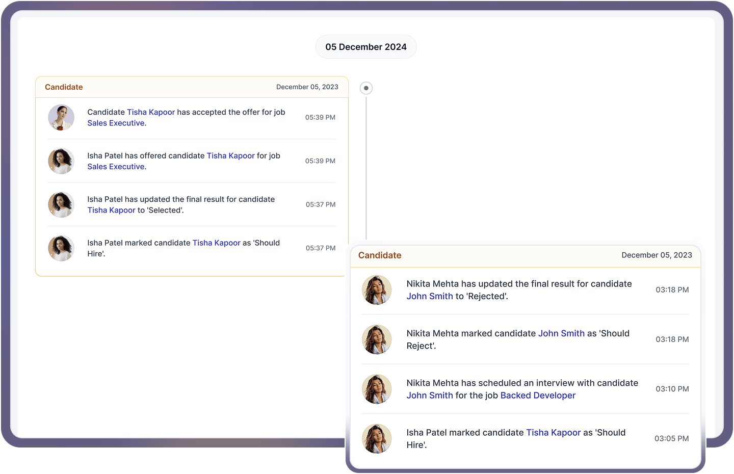 Track the candidate journey