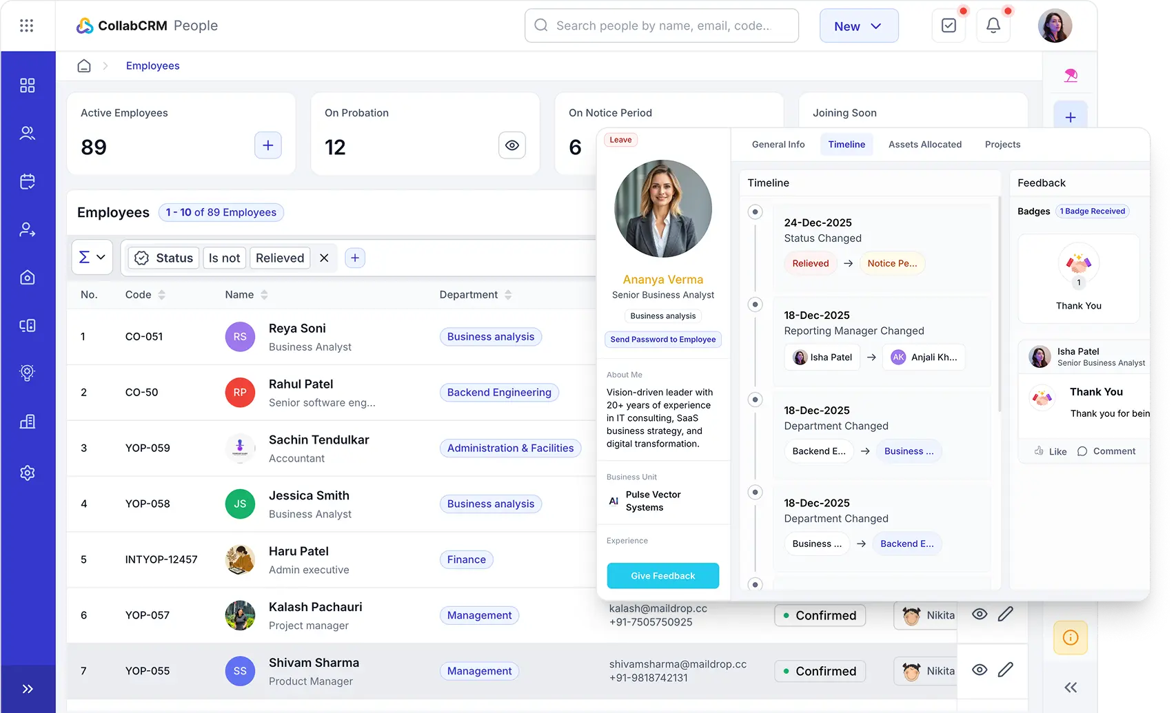Employee Listing & Profiling