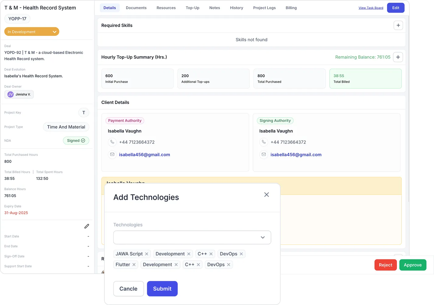 Accept and Manage Assigned Projects