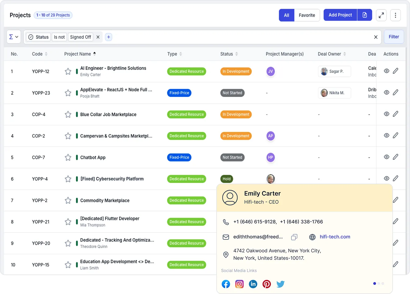 Convert Deals to Projects