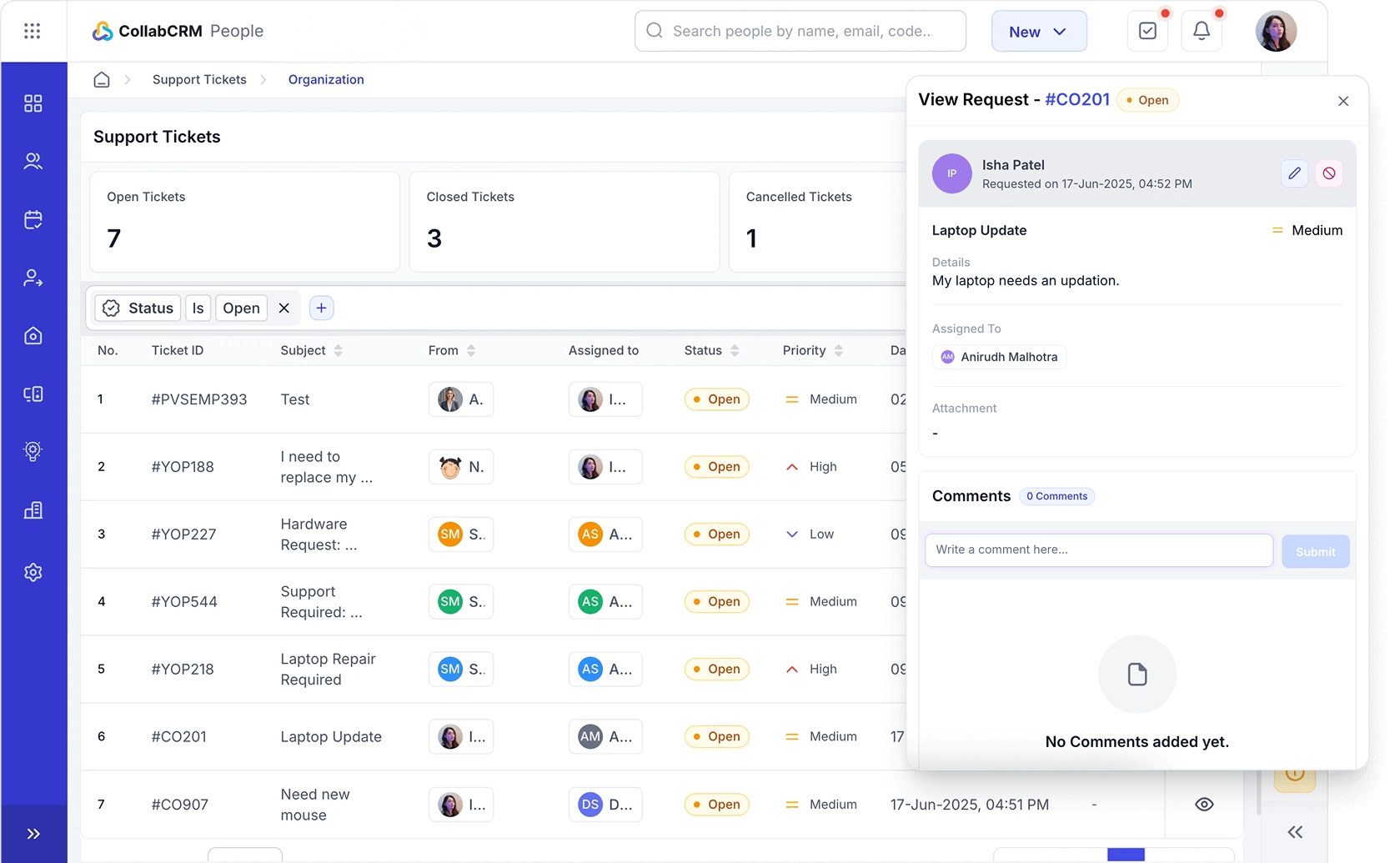 Streamlined Support Queries