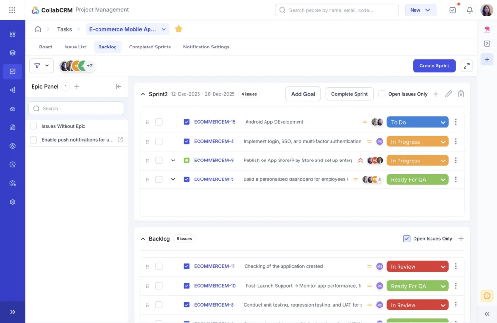 Sprint-based Planning