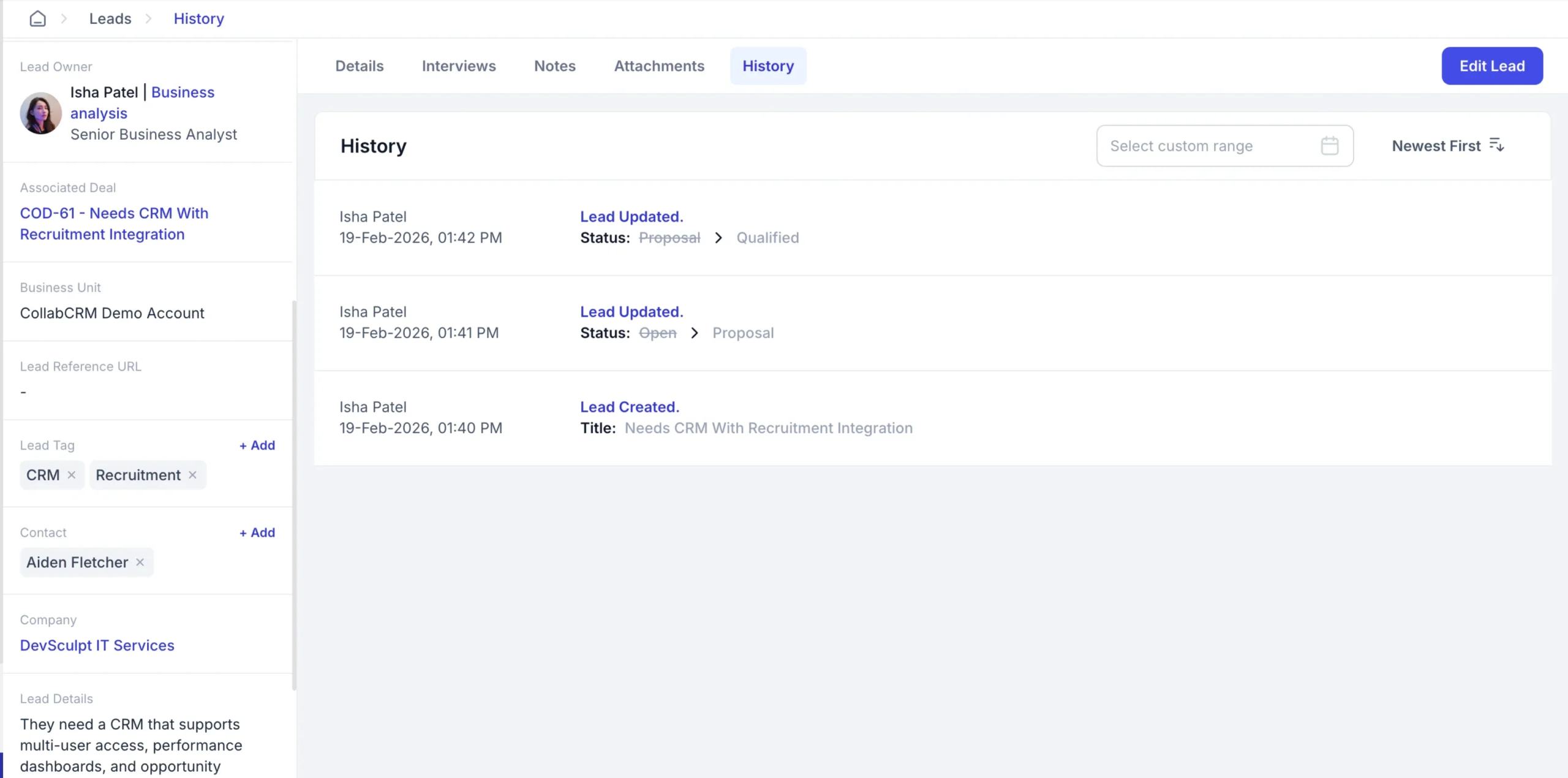 centralized lead contact management
