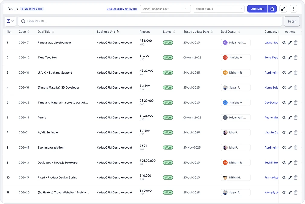Account & Deal Management